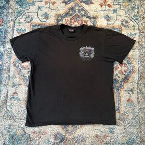 Vintage Harley Davidson Cafe Skull T-shirt Large